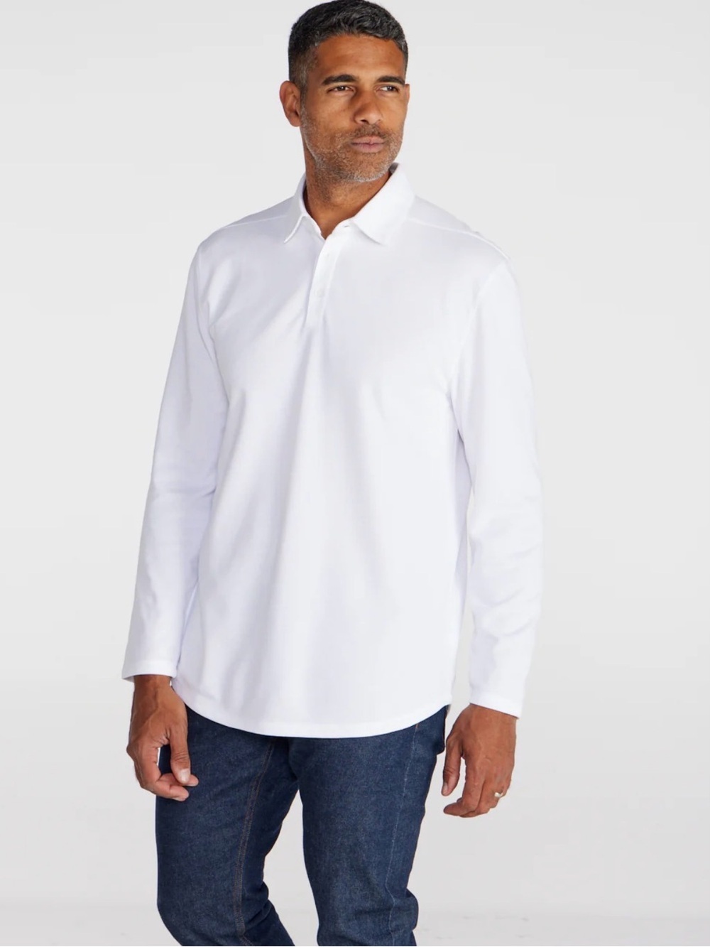 BYLT Basics Signature Polo Long Sleeve White 2X Golf Men Performance Stretch NWT